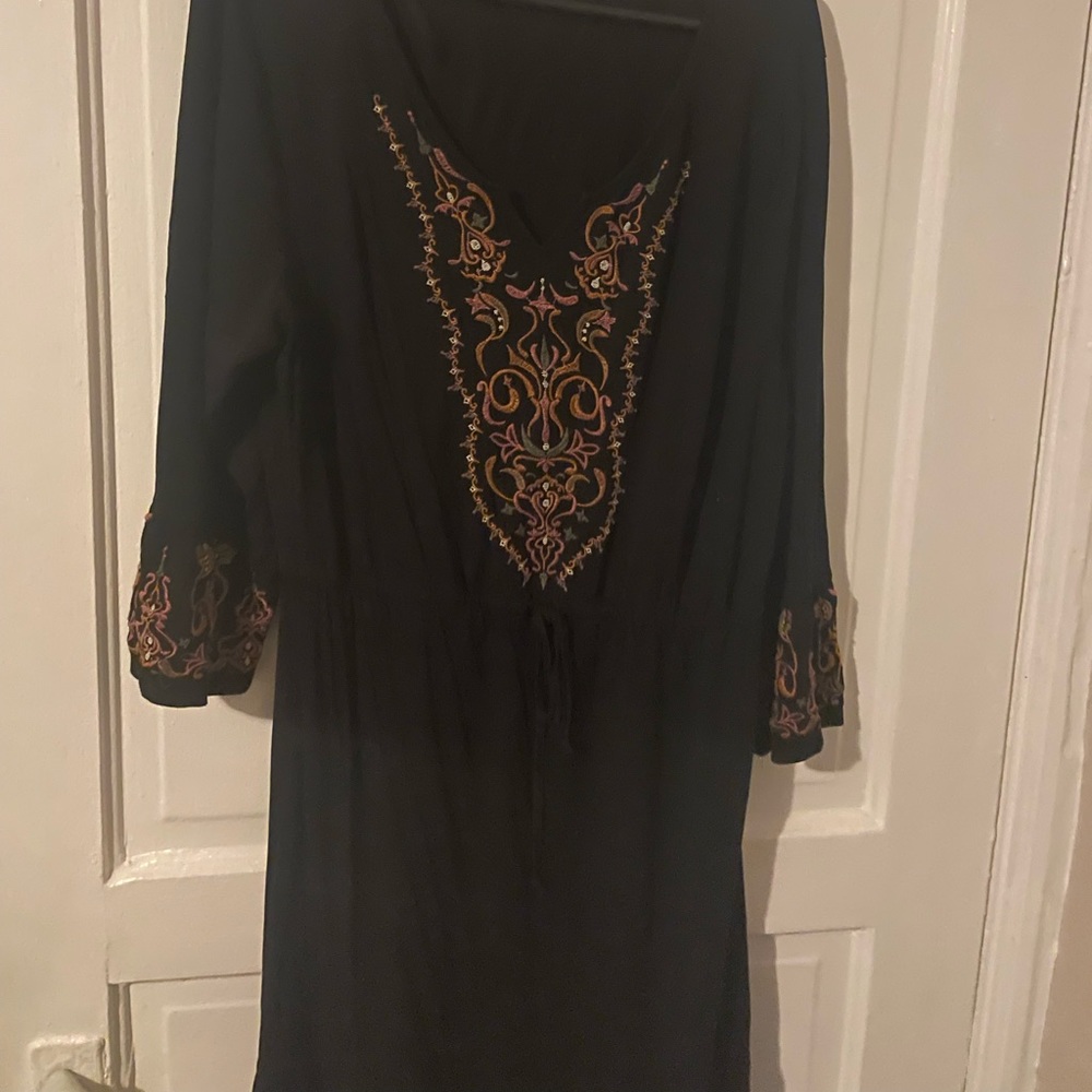 Style & Co women's XL black patterned dress
